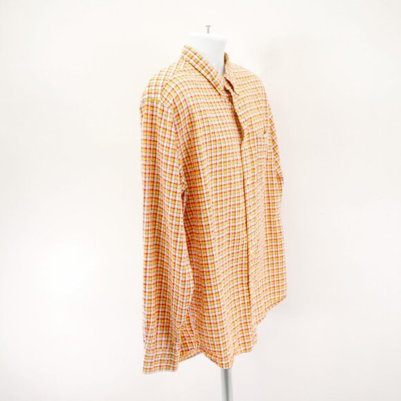 J. Crew Large Red Yellow Blue Check Pocket Button Down Long Sleeve Cotton - Picture 7 of 8